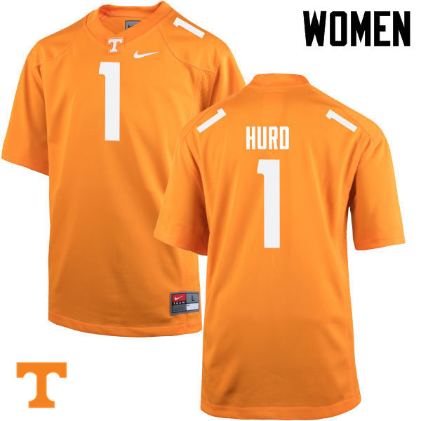 Women #1 Jalen Hurd Tennessee Volunteers College Football Jerseys-Orange - Click Image to Close